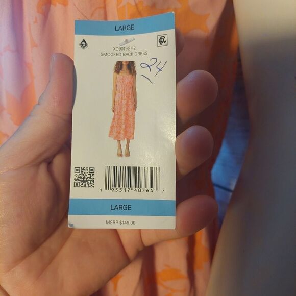 Ladies Floral Smocked Back Dress Social Standard by Sanctuary Size Large - Picture 10 of 13